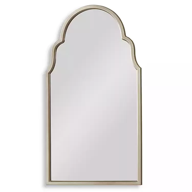 Warm Silver Arched Wall Mirror>Kirklands Home Clearance