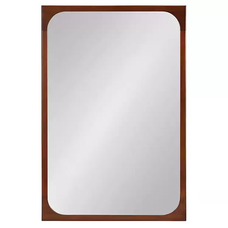 Warm Walnut Rounded Rectangle Wall Mirror>Kirklands Home New