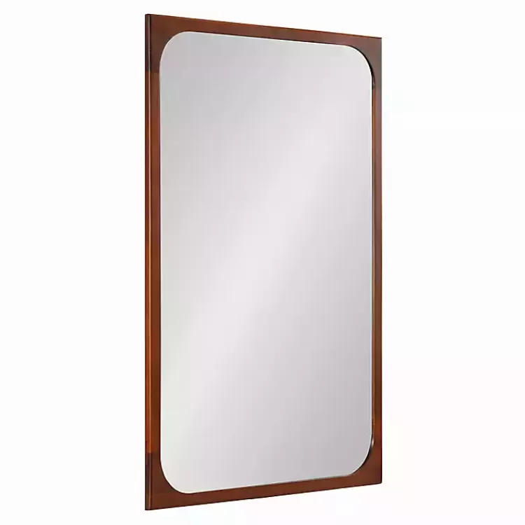 Warm Walnut Rounded Rectangle Wall Mirror>Kirklands Home New