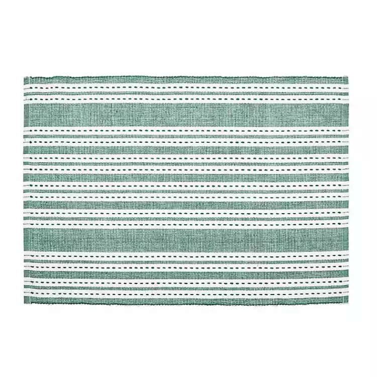 Warner Emerald Stripe Placemats, Set of 6>Kirklands Home Cheap