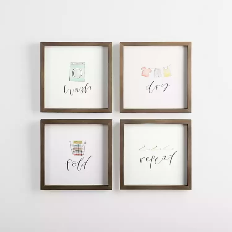Wash Dry Fold Wall Plaques, Set of 4>Kirklands Home Hot