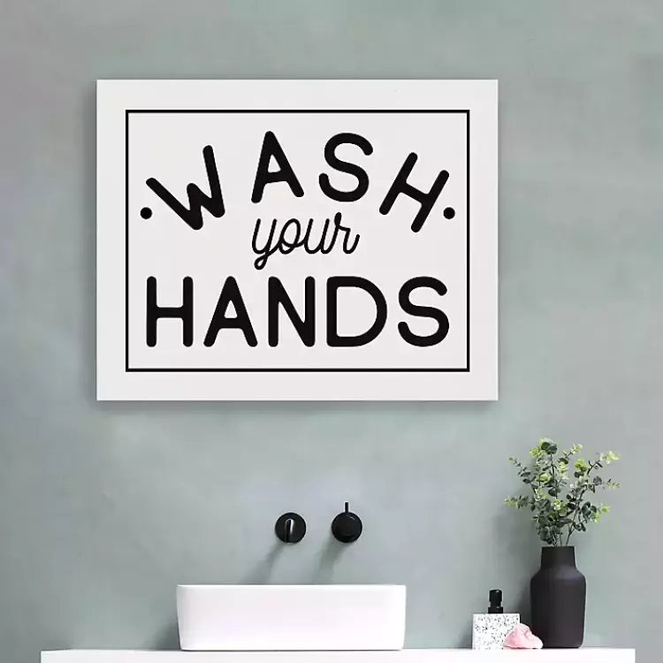 Wash Your Hands Giclee Canvas Art Print, 20x16 in.>Kirklands Home Outlet