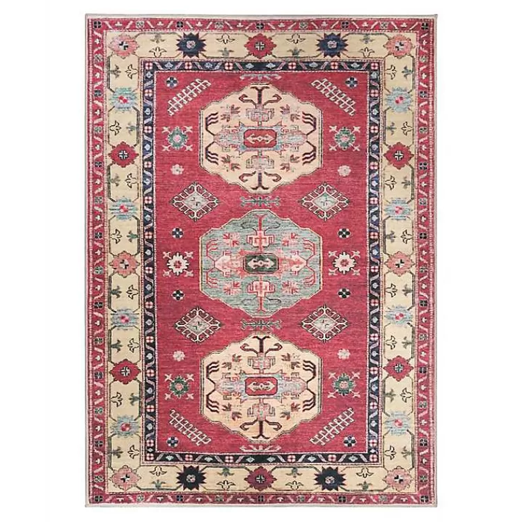 Washable Shary Coral Area Rug, 5x7>Kirklands Home Outlet