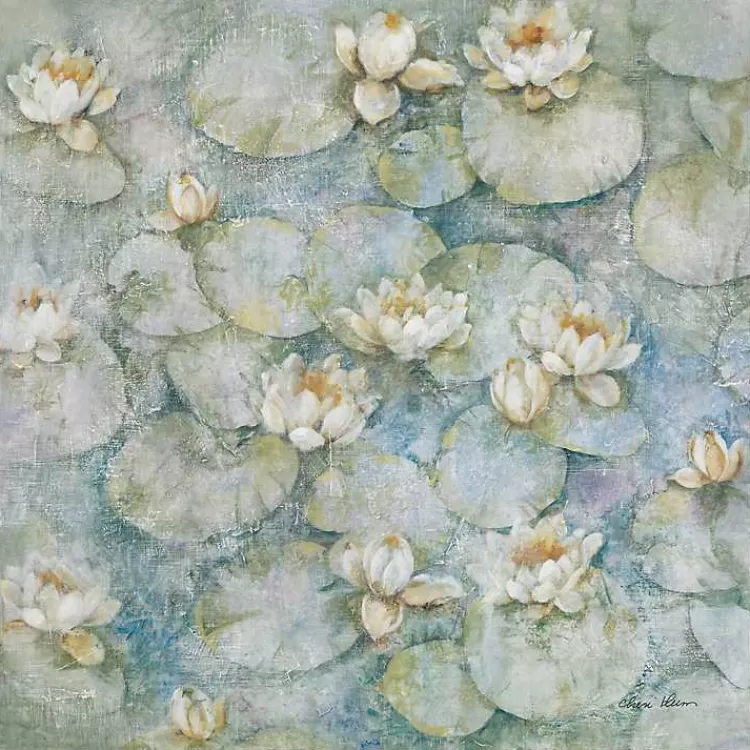 Water Lilies Framed Canvas Art Print>Kirklands Home Sale