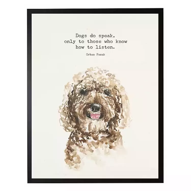Watercolor Goldendoodle Quote Framed Art Print>Kirklands Home Best