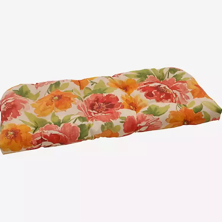 Watercolor Primrose Outdoor Settee Cushion>Kirklands Home Outlet