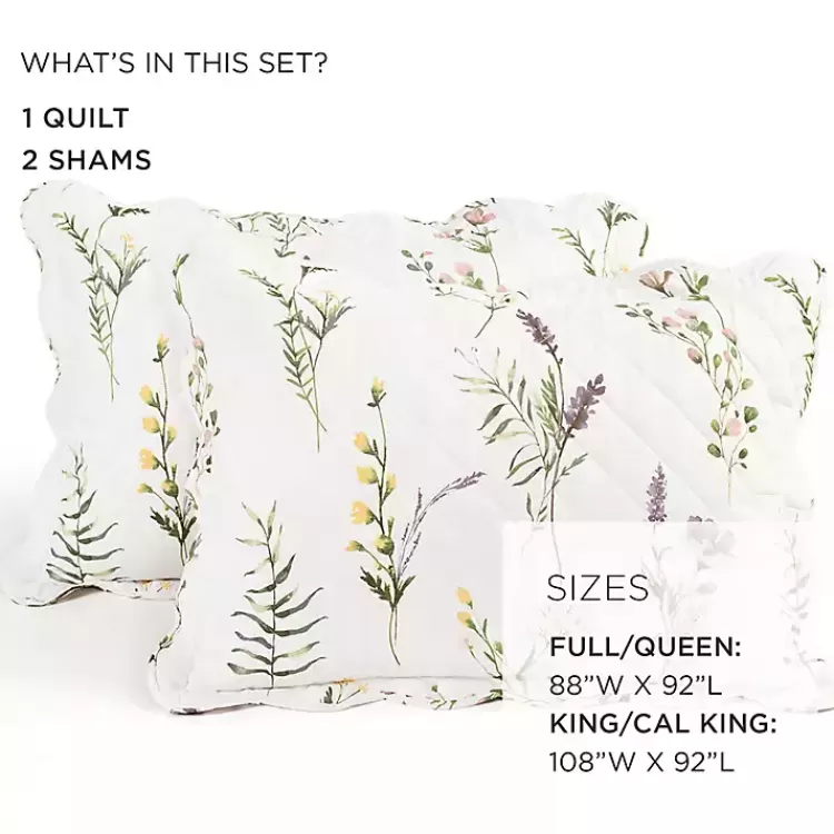watercolor_wildflower_pc_king_quilt_set_8.webp Watercolor Wildflower 3-pc. King Quilt Set>Kirklands Home Best