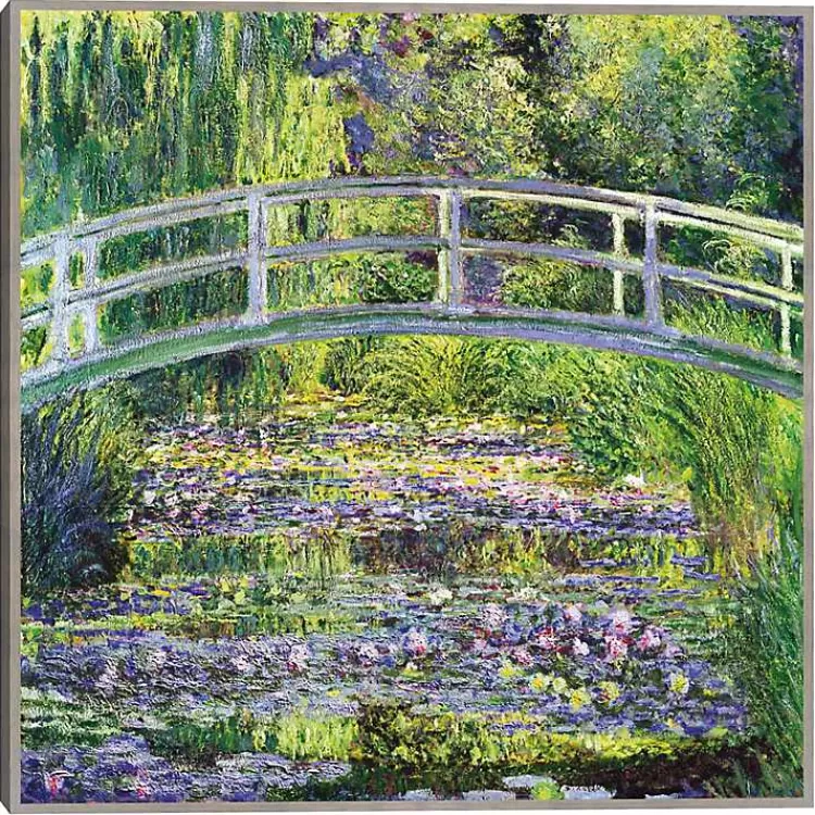 Waterlillies with Japanese Bridge Canvas Art Print>Kirklands Home Store