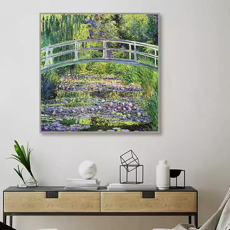 Waterlillies with Japanese Bridge Canvas Art Print>Kirklands Home Store