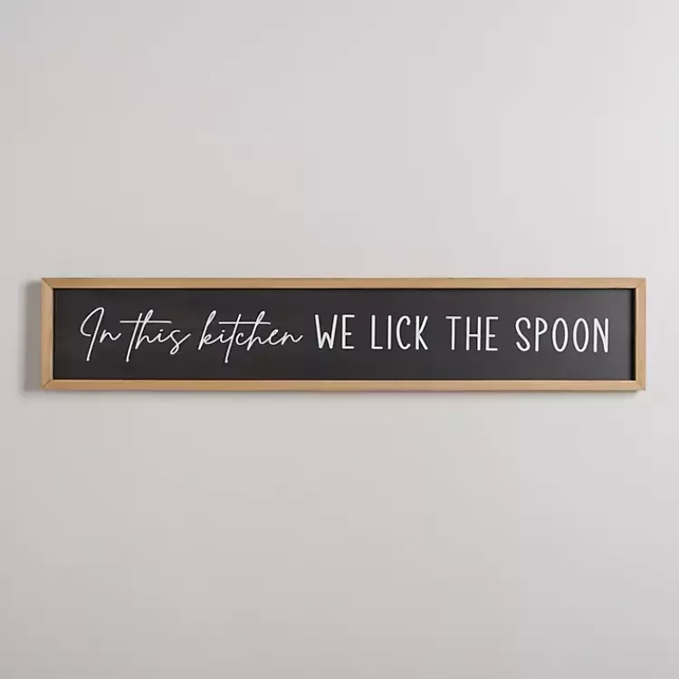 We Lick the Spoon Wall Plaque>Kirklands Home Store