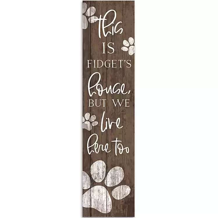 We Live Here Too Personalized Porch Board>Kirklands Home Fashion
