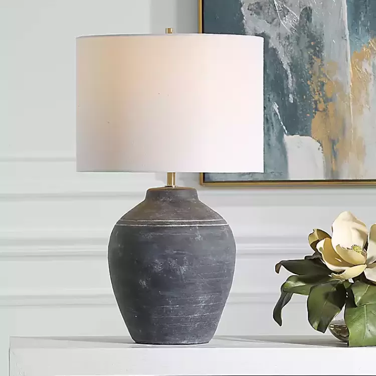 Weathered Black Ceramic Rhys Table Lamp>Kirklands Home Clearance