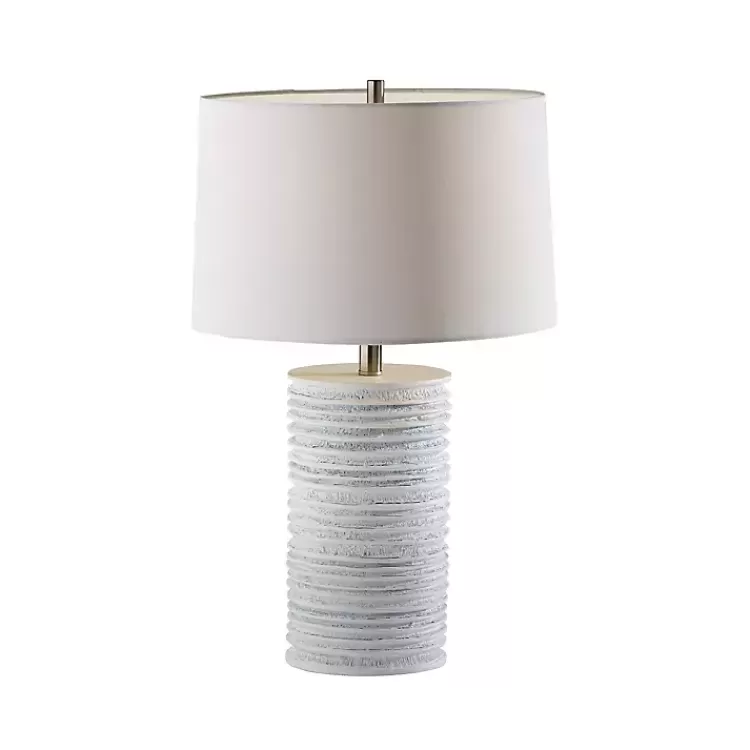 Weathered Cream Marissa Ribbed Table Lamp>Kirklands Home Clearance