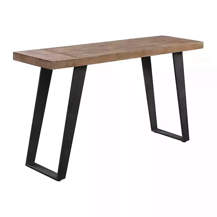 Weathered Oak and Metal Console Table>Kirklands Home Store