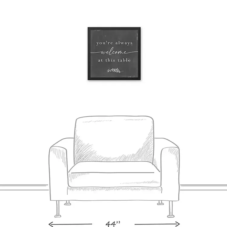 welcome_at_this_table_black_framed_canvas_print_2.webp Welcome at This Table Black Framed Canvas Print>Kirklands Home Online