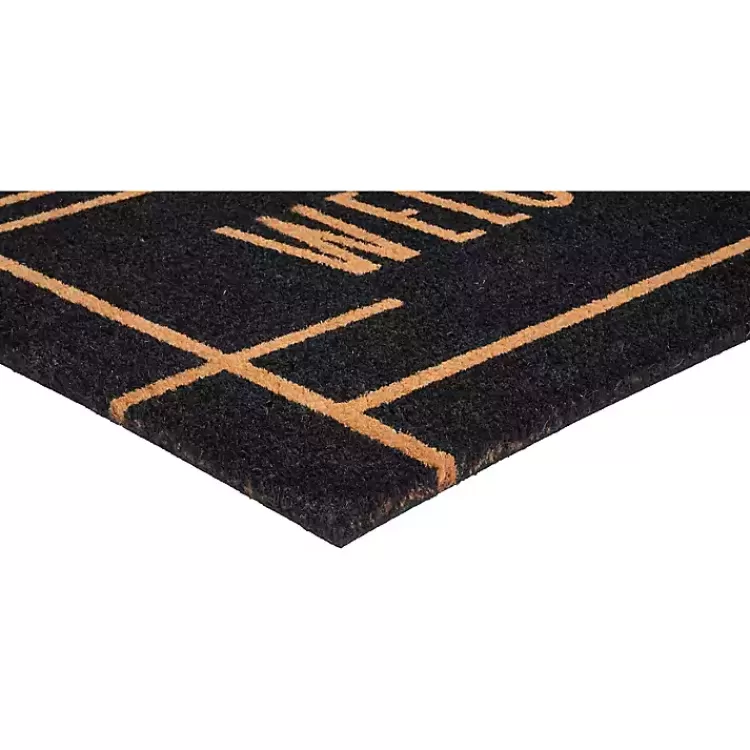 welcome_black_linear_doormat_3.webp Welcome Linear Doormat>Kirklands Home Shop