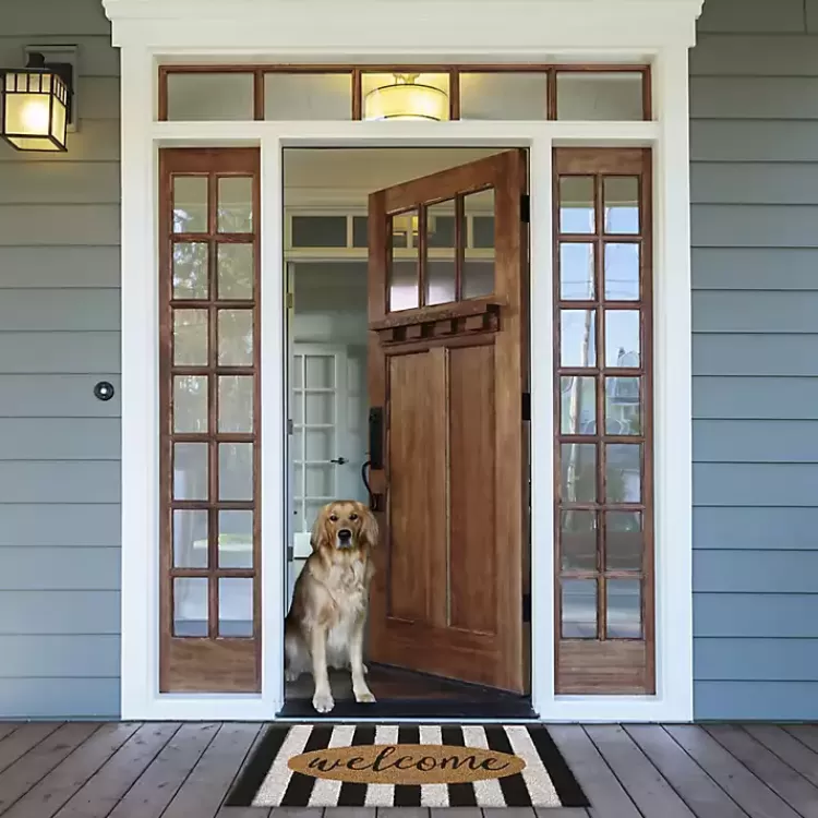 welcome_cabana_stripe_coir_doormat_3.webp Welcome Cabana Stripe Coir Doormat>Kirklands Home Best