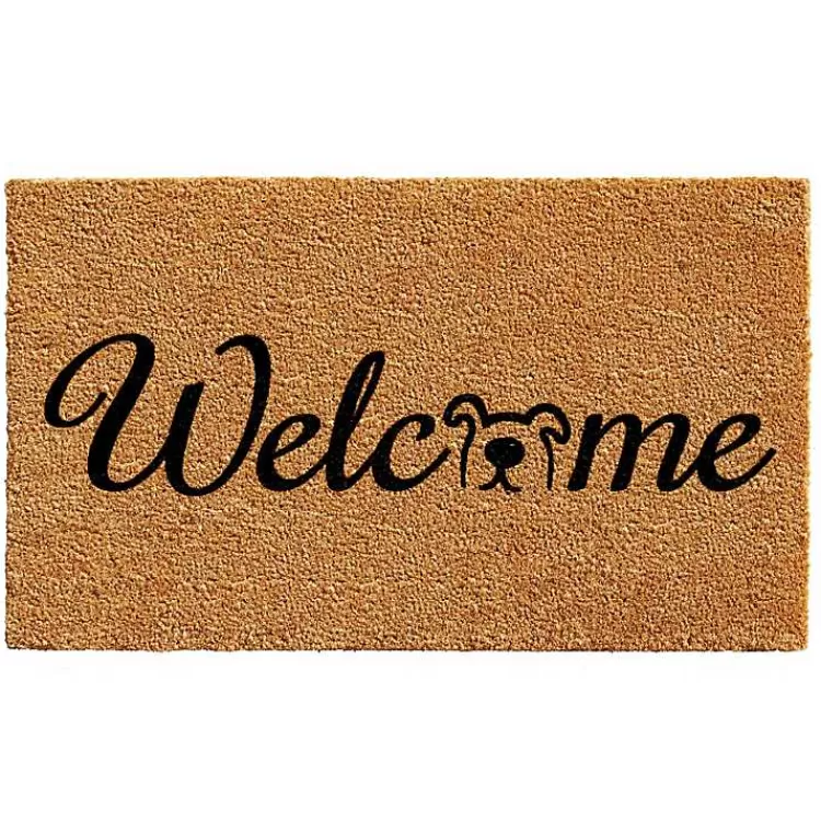 Welcome Dog Coir Doormat>Kirklands Home Hot