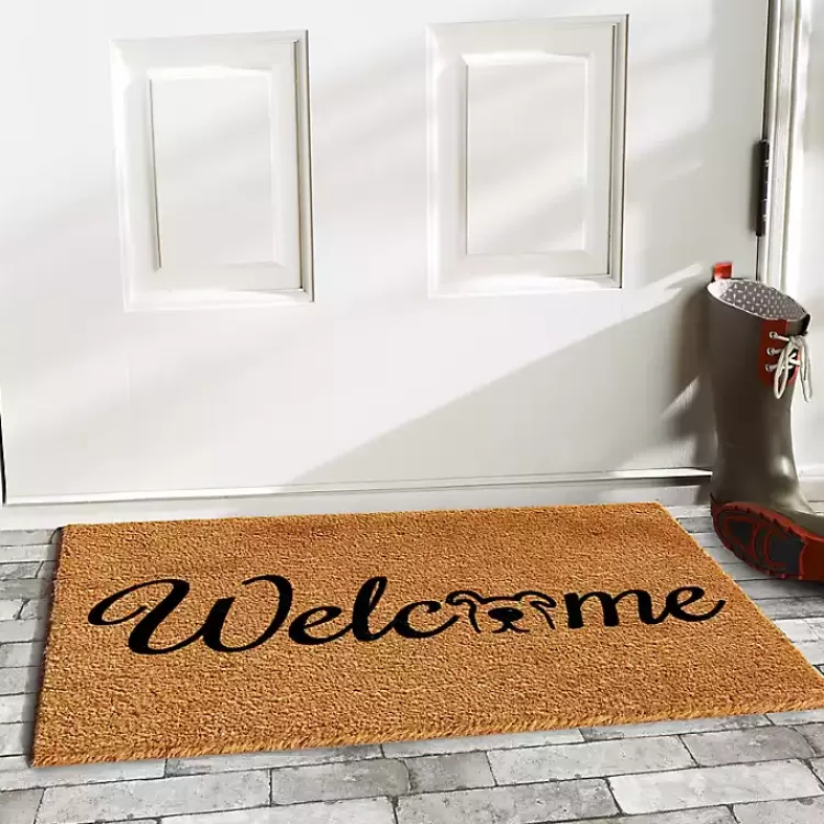 Welcome Dog Coir Doormat>Kirklands Home Hot