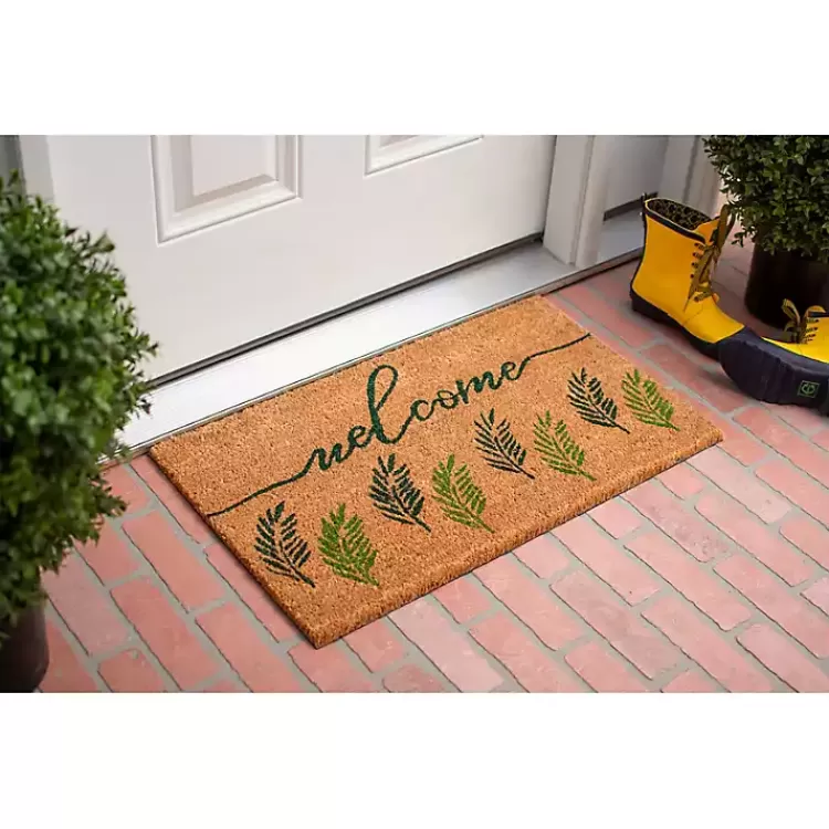Welcome Fern Doormat>Kirklands Home Outlet