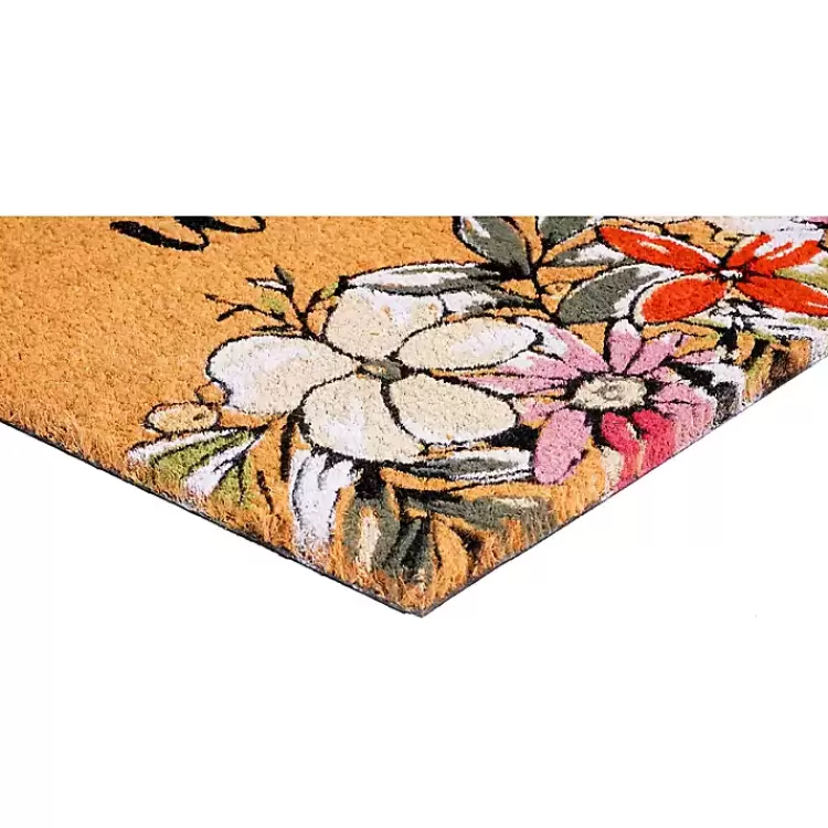 welcome_floral_doormat_3.webp Welcome Floral Doormat>Kirklands Home Best