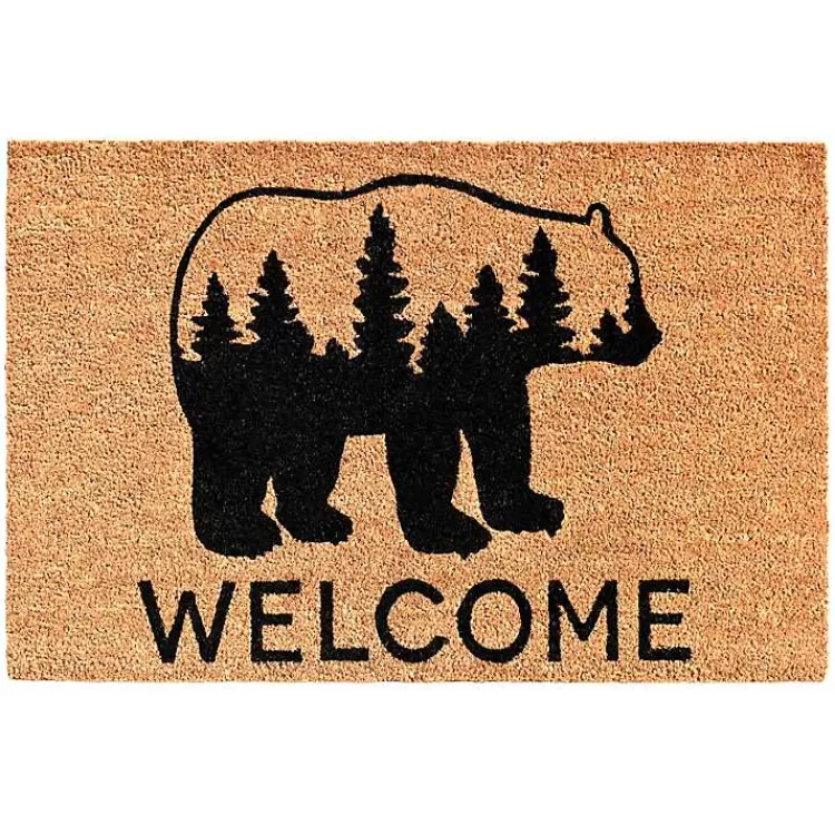 Welcome Forest Bear Doormat>Kirklands Home Sale