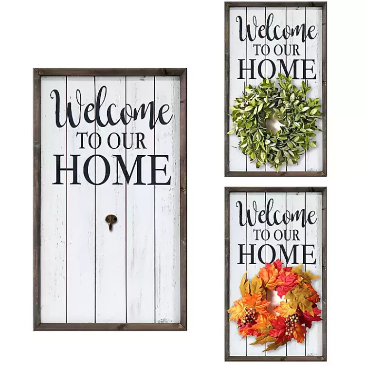 Welcome Interchangeable Wreath Wall Plaque>Kirklands Home Outlet