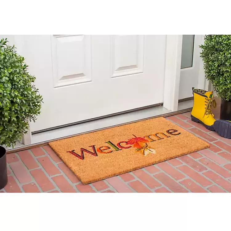 Welcome Leaves Fall Coir Doormat>Kirklands Home Store