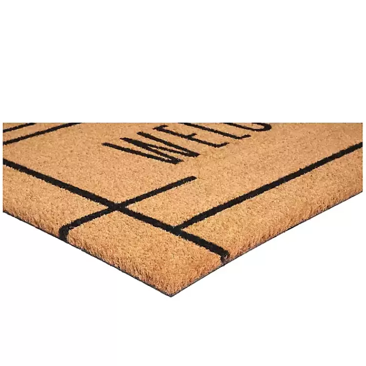 welcome_natural_linear_doormat_3.webp Welcome Natural Linear Doormat>Kirklands Home Flash Sale