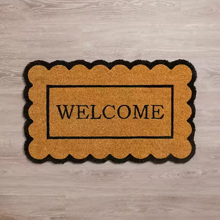 Welcome Scalloped Edge Doormat>Kirklands Home Shop