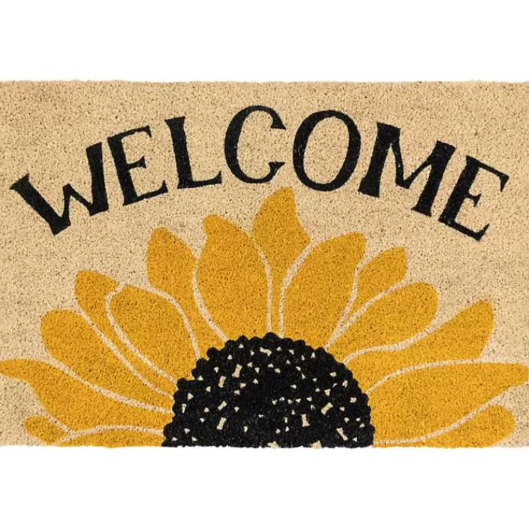Welcome Sunflower Doormat>Kirklands Home Best Sale