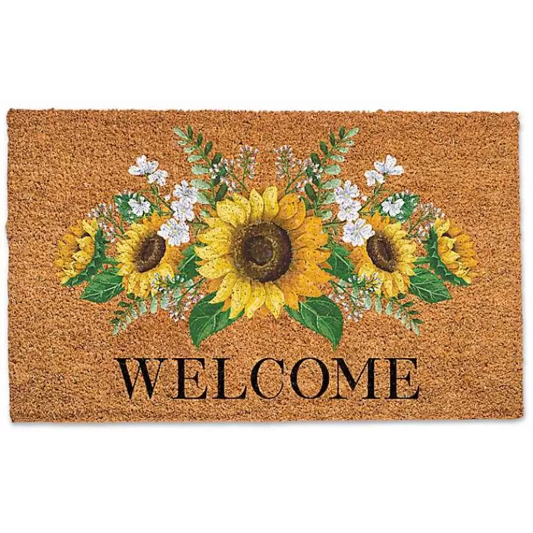 Welcome Sunflower Mix Doormat>Kirklands Home Fashion