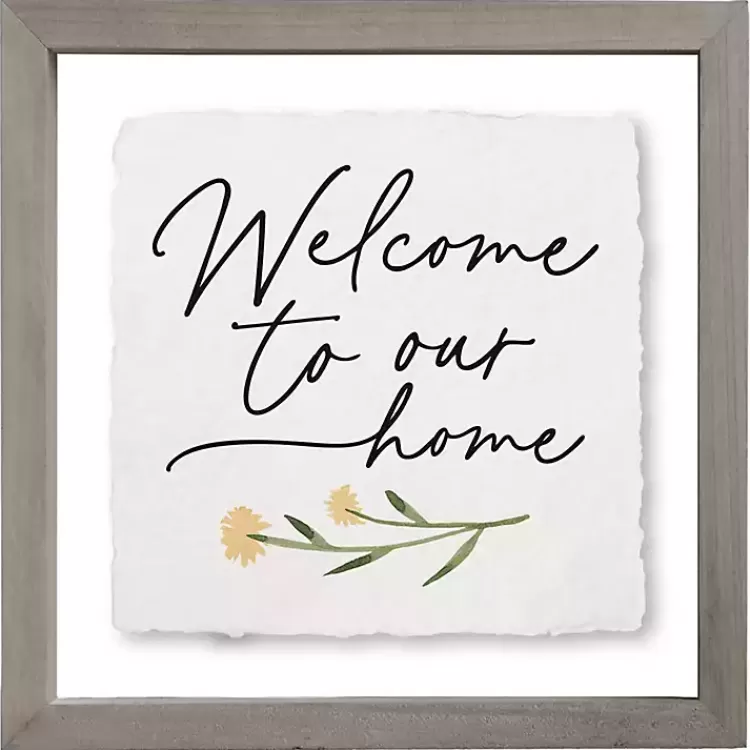 Welcome to Our Home Framed Wall Plaque>Kirklands Home Hot