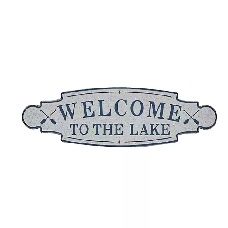Welcome To The Lake Metal Wall Plaque>Kirklands Home Online