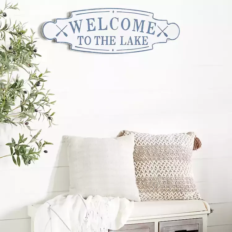 Welcome To The Lake Metal Wall Plaque>Kirklands Home Online