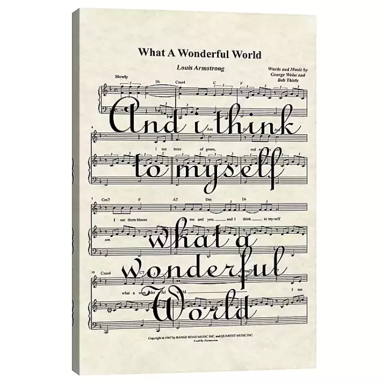 What A Wonderful World II Canvas Art Print>Kirklands Home Clearance