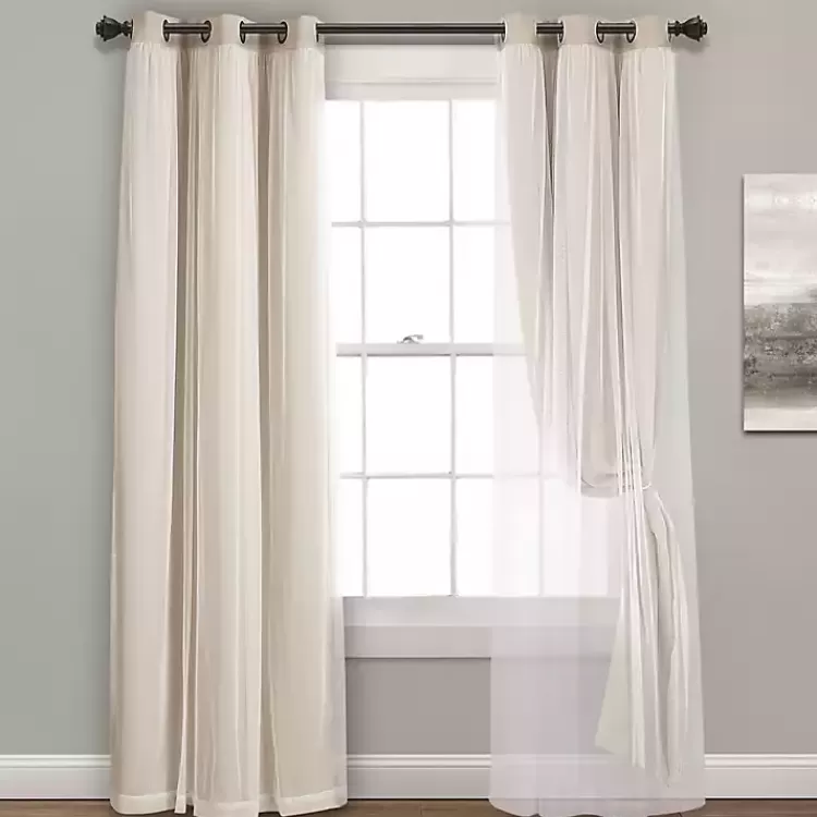 wheat_curtain_panel_set_with_overlay__in_3.webp Wheat Curtain Panel Set with Overlay, 108 in.>Kirklands Home Flash Sale