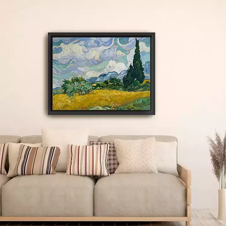 Wheat Field with Cypresses Canvas Print, 42x32 in.>Kirklands Home Online