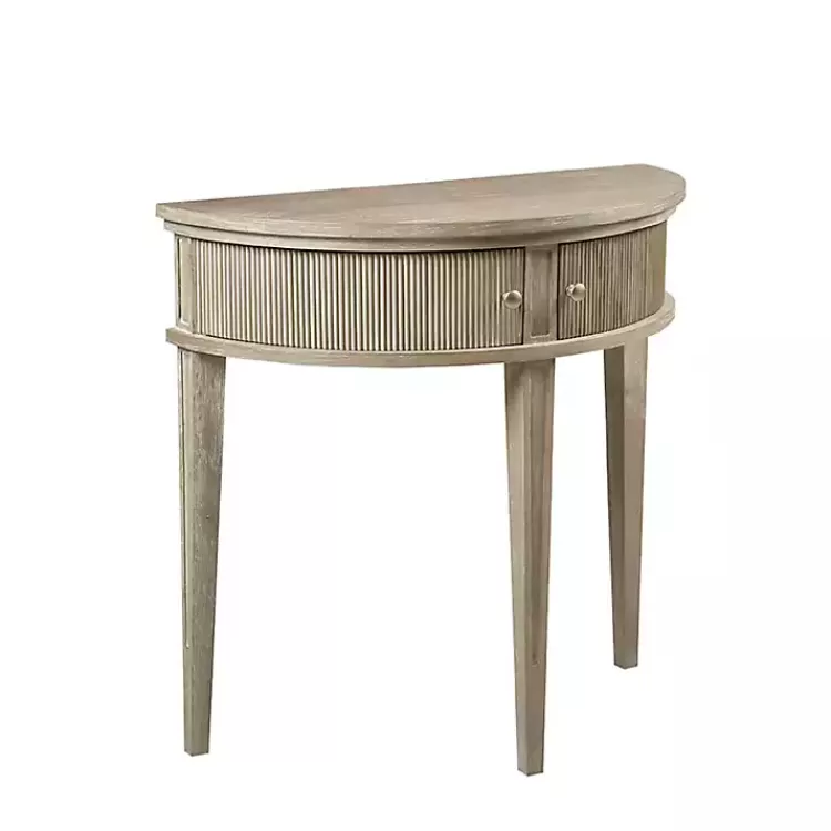 Wheat Reclaimed Wood Fluted Console Table>Kirklands Home Outlet