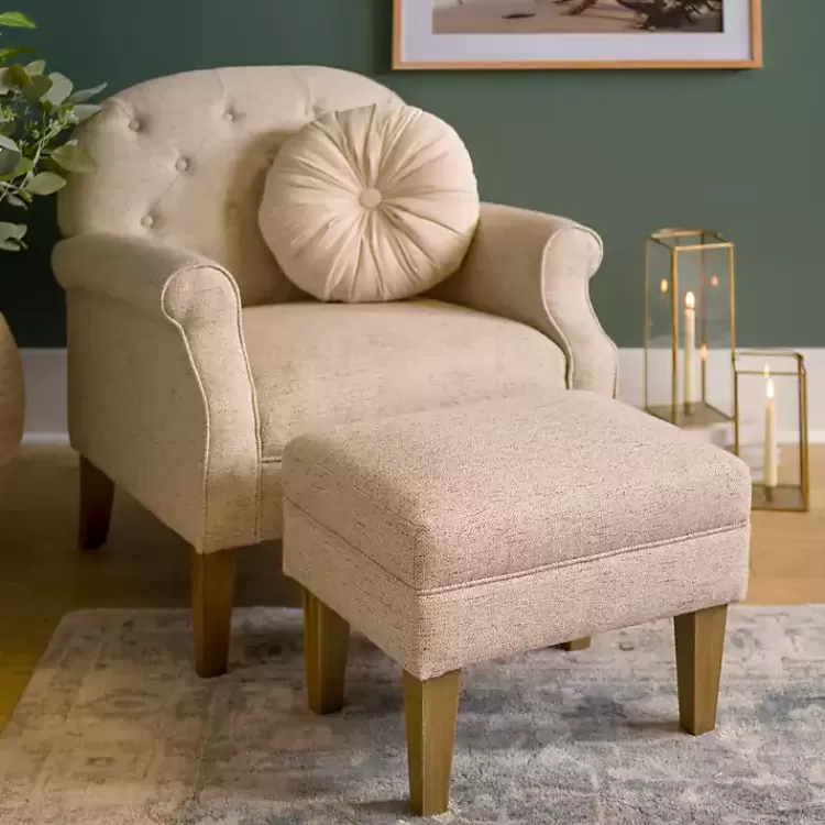 wheat_tufted_chair__ottoman_set_6.webp Wheat Tufted Chair & Ottoman Set>Kirklands Home New