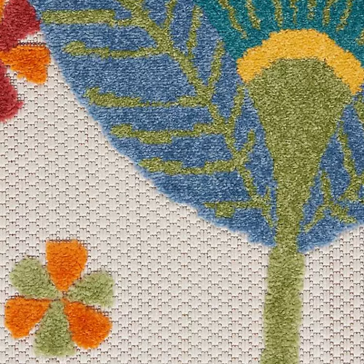 Whimsical Flowers Outdoor Area Rug, 6x9>Kirklands Home Cheap