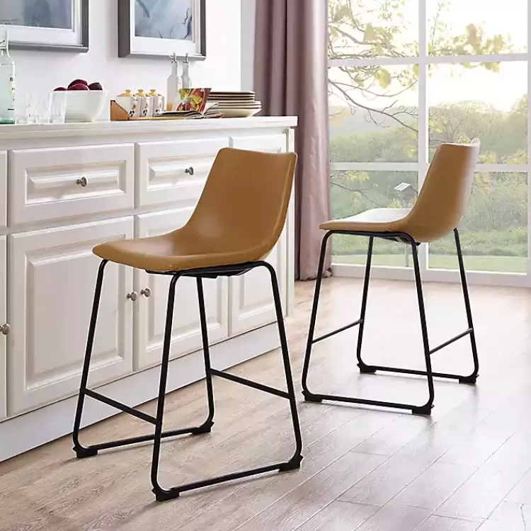 Whiskey Faux Leather Counter Stools, Set of 2>Kirklands Home Cheap