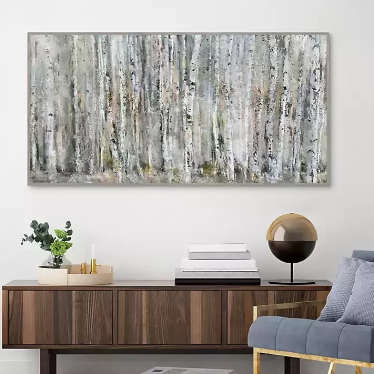 whispering_birch_framed_canvas_art_print_2.webp Whispering Birch Framed Canvas Art Print>Kirklands Home Flash Sale