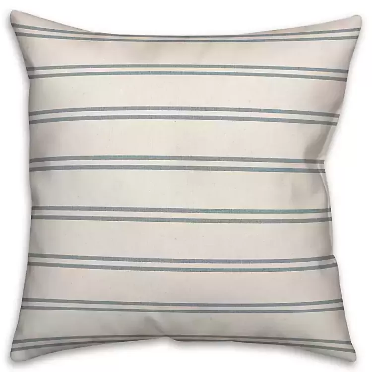 & Blue Country Stripe Outdoor Throw Pillow>Kirklands Home Cheap