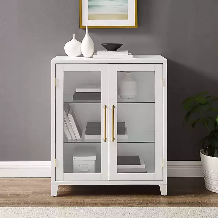 white__gold_glass_door_storage_cabinet_5.webp & Gold Glass Door Storage Cabinet>Kirklands Home Online