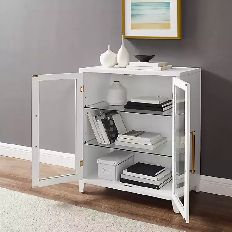 white__gold_glass_door_storage_cabinet_6.webp & Gold Glass Door Storage Cabinet>Kirklands Home Online