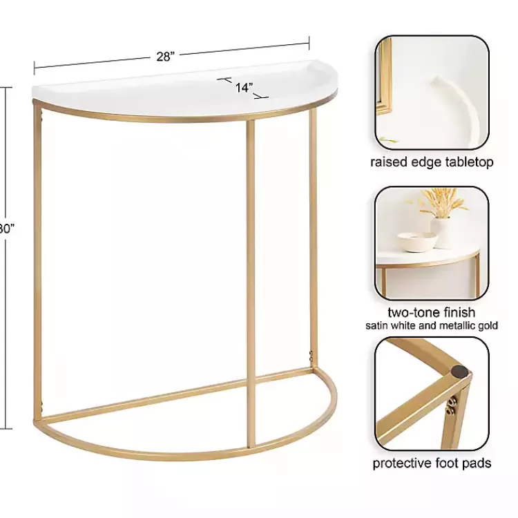 & Gold Half Moon Dorrah Accent Table>Kirklands Home Discount