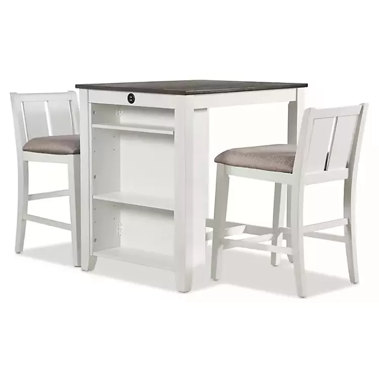 & Gray Wood Kayla Counter Height 3-pc. Set>Kirklands Home Fashion