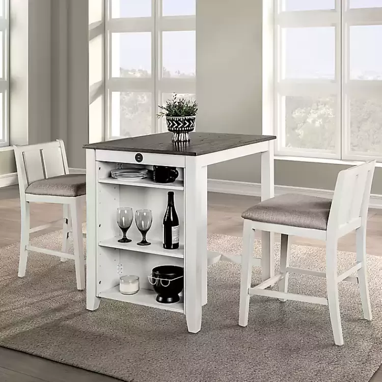 & Gray Wood Kayla Counter Height 3-pc. Set>Kirklands Home Fashion