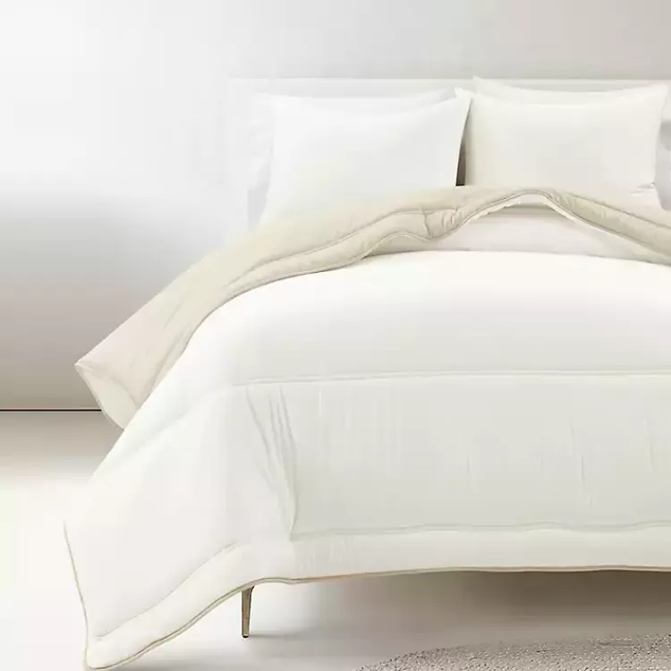 White & Tan Reversible 3-pc. King Comforter Set>Kirklands Home Hot